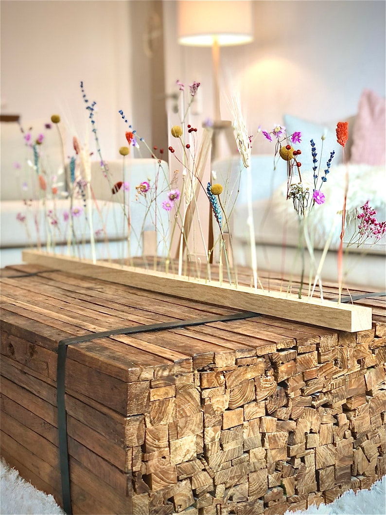 FlowerBar® Flower meadow dried flowers Flowergram & noble oak, wooden arrangement, dried flowers, durable image 7