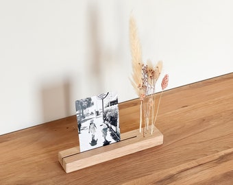 FlowerBar® Memories "Fata Morgana" dried flowers Flowergram & noble oak, wooden arrangement, dried flowers, durable