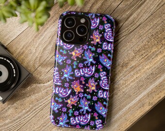 Psychedelic Dogs Phone Tough Case, iPhone 13, iPhone 12, iPhone 12 Pro, iPhone 11 Pro, Iphone 15, Iphone 14, Samsung, Pixel Case, heelers