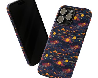 Starry Night sunset Tough Case, iPhone 13, iPhone 15, iPhone 12 Pro, iPhone 11 Pro, Iphone 14, Iphone 8, Iphone 7, pixel, Samsung Galaxy,