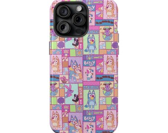 Perros patchwork iPhone MagSafe Tough Cases, funda para iPhone 13, funda para iPhone 14, funda para iPhone pro, iPhone pro max, funda pro max, funda para iPhone