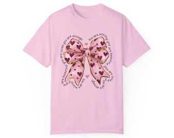 You are Enough Comfort Colors Unisex Garment-Dyed T-shirt, mothers day gift, mom gift, mom t-shirt, gift for her, positive affirmations,