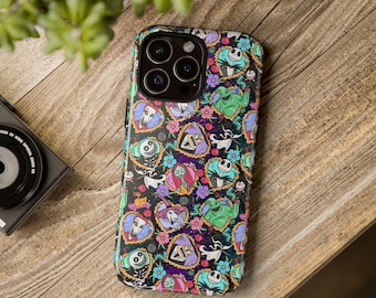 Funda rígida para teléfono Nightmare Friends, iPhone 13, iPhone 12, iPhone 12 Pro, iPhone 11 Pro, iPhone 15, iPhone 14, Samsung, Pixel, nbc, navidad