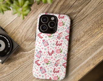 Valentines Gnomes Tough Case, iPhone 13, iPhone 12, iPhone 12 Pro, iPhone 11 Pro, IPhone 8, Samsung, Samsung Galaxy, Pixel, xoxo, kisses,