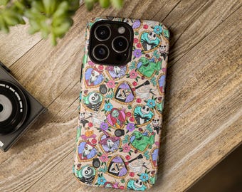 Nightmare Friends Phone Tough Case, iPhone 13, iPhone 12, iPhone 12 Pro, iPhone 11 Pro, Iphone 15, Iphone 14, Samsung, Pixel, nbc, kerstmis