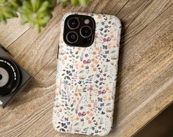 Dainty Floral Phone Tough Case, iPhone 13, iPhone 12, iPhone 12 Pro, iPhone 11 Pro, Iphone 15, Iphone 14, Samsung, Pixel Case, boho, minimal
