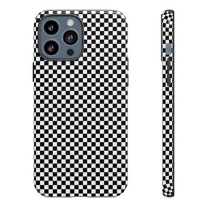 Black and White Checkered Tough Case, iPhone 13, iPhone 12, iPhone 12 Pro, iPhone 11 Pro, Iphone Xr, Iphone 8, Iphone 7, Samsung, Pixel