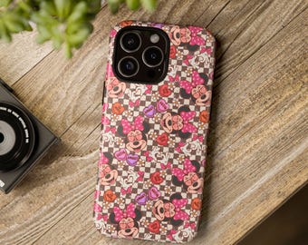 Valentines Girl Mouse Phone Tough Case, iPhone 13, iPhone 12, iPhone 12 Pro, iPhone 11 Pro, Iphone 15, Iphone 14, Samsung, Pixel Case, heart