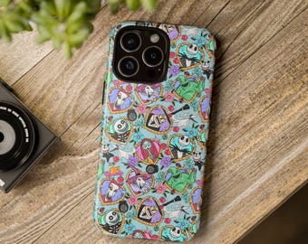 Nightmare Friends Phone Tough Case, iPhone 13, iPhone 12, iPhone 12 Pro, iPhone 11 Pro, Iphone 15, Iphone 14, Samsung, Pixel, nbc, kerstmis