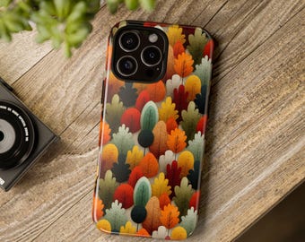 Autumn Leaves Phone Tough Case, iPhone 13, iPhone 12, iPhone 12 Pro, iPhone 11 Pro, Iphone, Iphone 14, Samsung, Pixel Case, autumn, fall