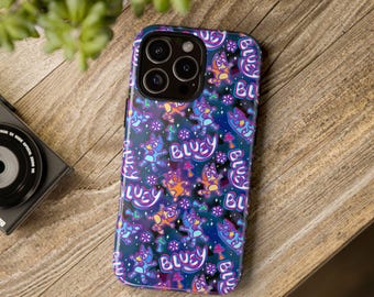 Psychedelic Dogs Phone Tough Case, iPhone 13, iPhone 12, iPhone 12 Pro, iPhone 11 Pro, Iphone 15, Iphone 14, Samsung, Pixel Case, heelers
