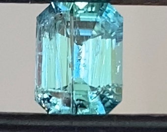 Paraiba tourmaline 5.96 x 4.54 x 3.00 mm, 0.70 carats. Natural paraiba tourmaline . Neon blue. No treatment