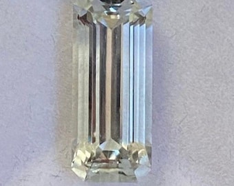 Prasiolite 4.70 carats, 15.10 x 6.10 x 6.10 mm, emerald cut. Prasiolite, Brazil. No treatment . Emerald cut prasiolite