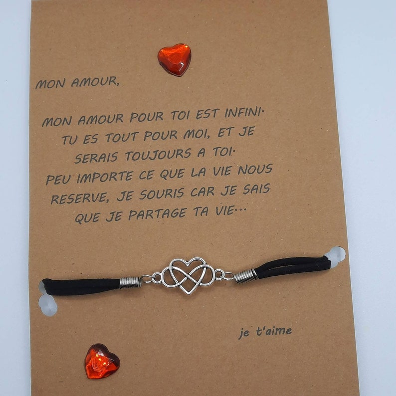 Valentine/'s Day bracelet with heart to infinity