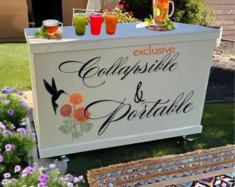 DIY Collapsible Service Cart Plans |CNC Files | Candy Cart | Coffee Cart | Tea Cart | Wedding Cart etc.