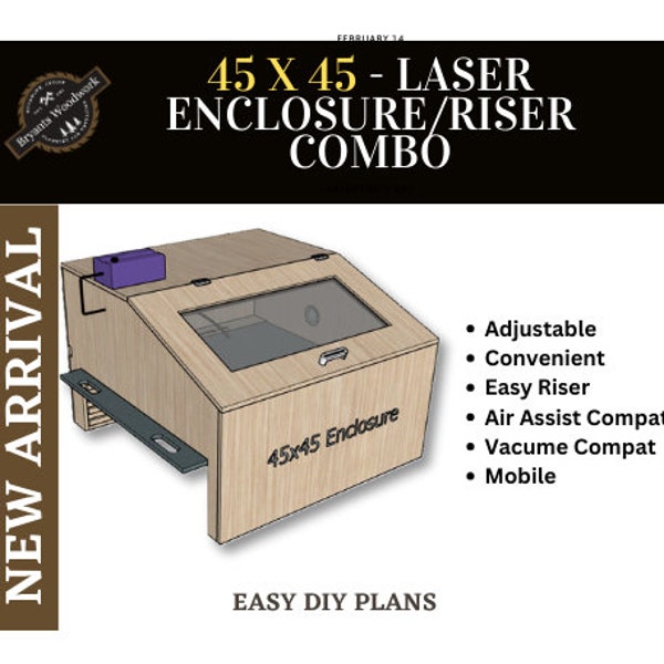 Boîtier laser et CNC avec adaptateur Easy Riser de 13 pouces - Plan de bricolage facile 45 x 45