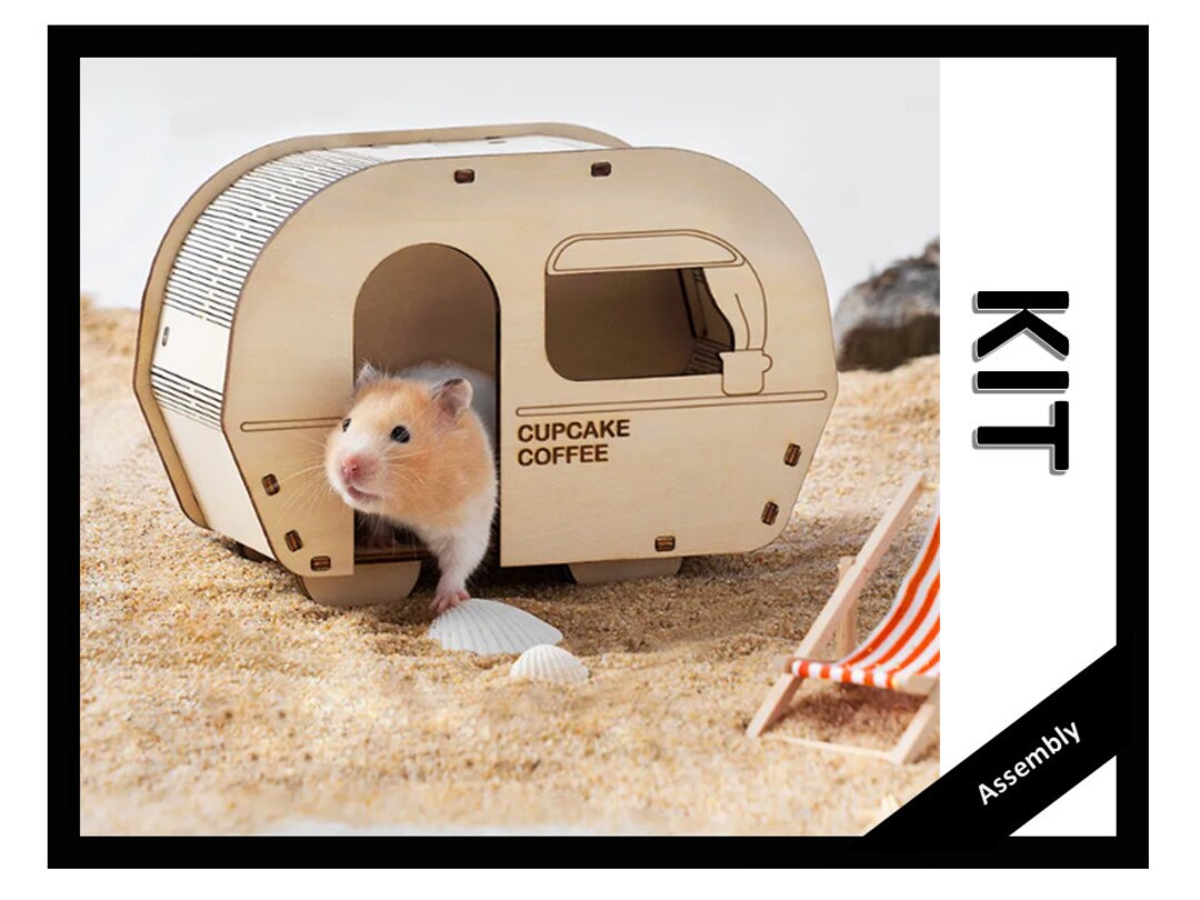 View of Hamster Camper House Assembly Kit customizable - Etsy