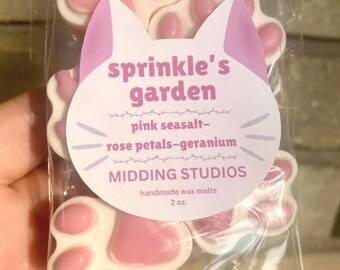 Sprinkle's Garden | Original Collection | Cat Wax Melts | Paw Prints | Highly Scented Wax Melt