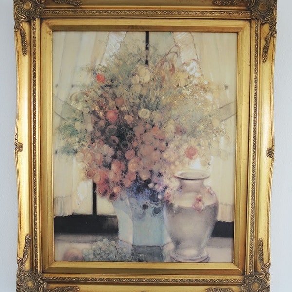 Italian Oil Painting - Bouquet of Flowers - Gilded Wood Frame - BARJ-BUZZONI Collection