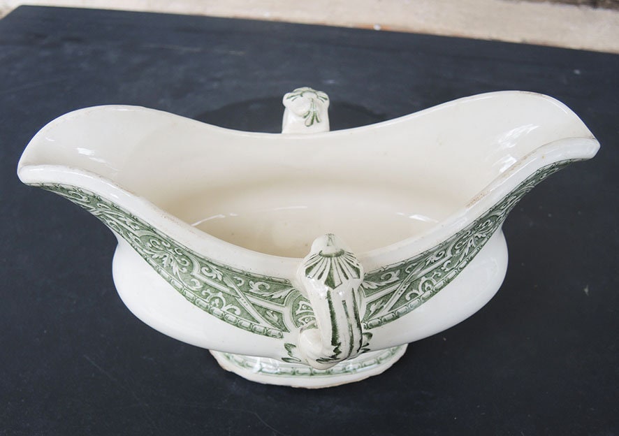 Soucoupe Céramique Antique Français Creil Montereau - Modèle Henri Ii