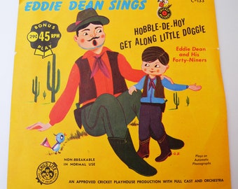 Antique American 45 RPM Vinyl Record: Hobble-de-Hoy Get Along Doggie