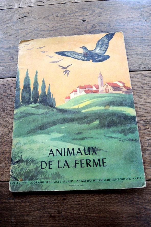 Antique French Children's Book Farm Animals by Mario Etsy