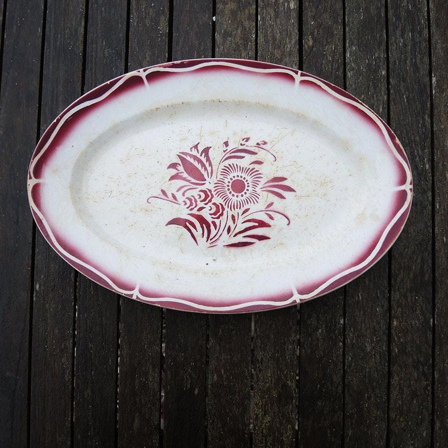 SARREGUEMINES 平皿 AU RESTAURANT French Art Deco Sarreguemines Earthenware Oval Dish – Ala Décor - Etsy