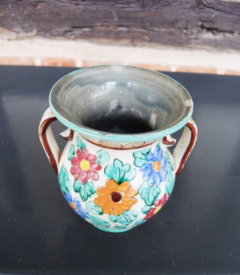 Antique Small Ceramic Vase From Cerart Monaco