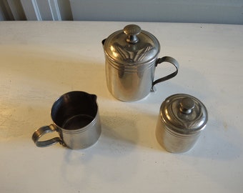 Antique French Silver Metal Tea Service