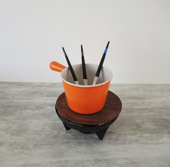 アンティークフレンチオレンジ ル・クルーゼ フォンデュセット - Etsy 日本