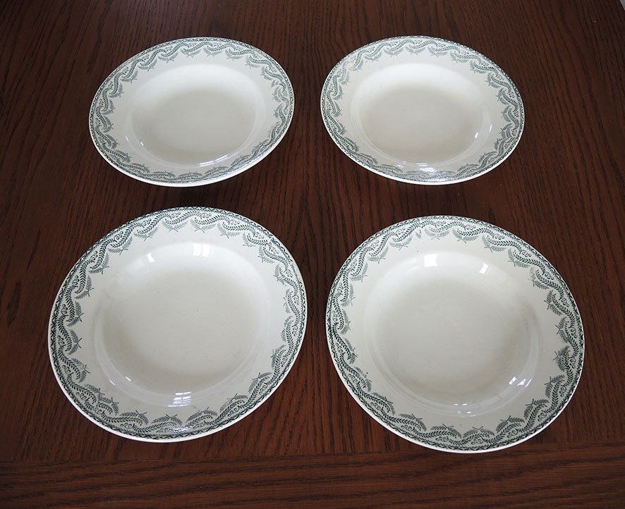 4 Bols à Soupe en Céramique Français St Amand Antiques - Réjane