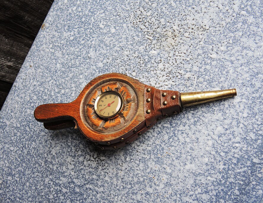 Antique French Bellows Barometer