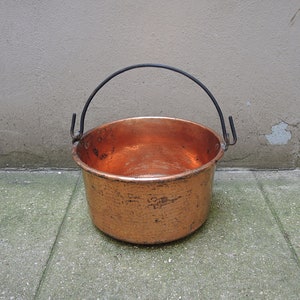 Antique French Copper & Brass Jam Pan