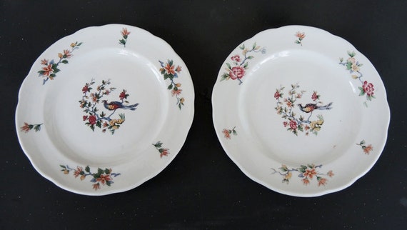 フランスアンティーク PYROBLAN 地厚 ビストロプレートB サルグミンヌ