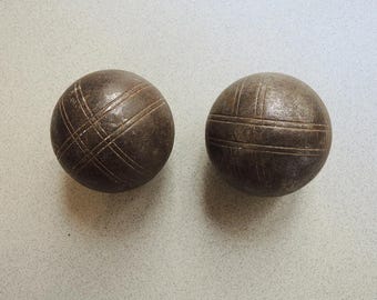 2 Vintage French Petanque Bowls