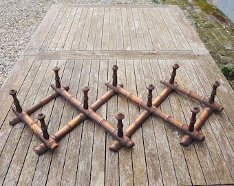 Vintage French Faux Bamboo Coat Rack