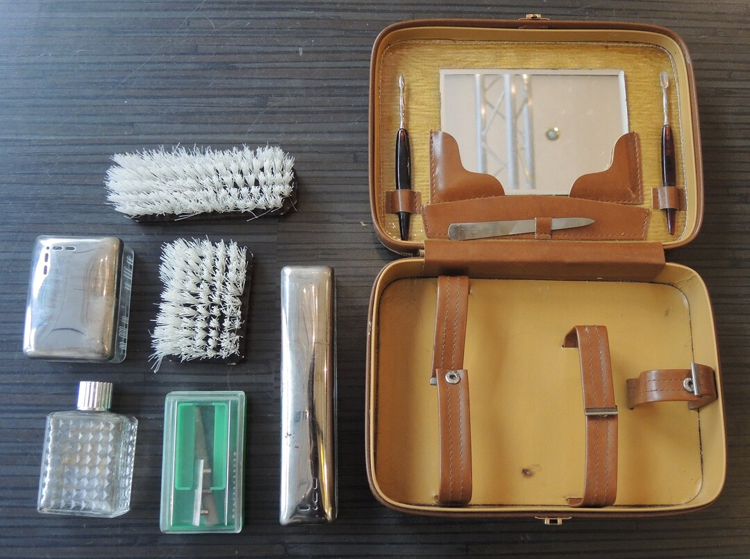 Antique French Toiletry Bag / Kit Etsy