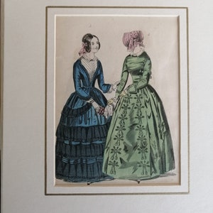 Antique French Polychrome Print