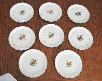 Antique French Moulin des Loups Cheese Service – Fox Hunting