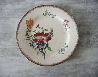 Antique French Sarreguemines Strasbourg Dinner Plate