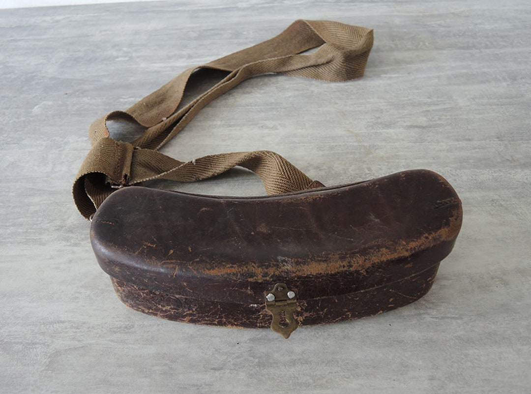 Antique French Leather Cartridge Case / Bag Etsy