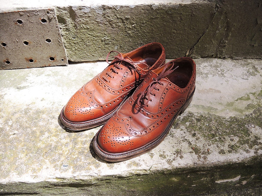 Pair of Antique French Joseph Fenestrier Leather Brogues - Etsy display picture 3