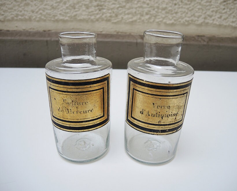 Lot De 15 Flacons D'apothicaire Vintage – Décoration Rétro, Occasion