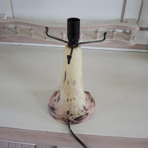 French Art Deco Glass Lamp Base