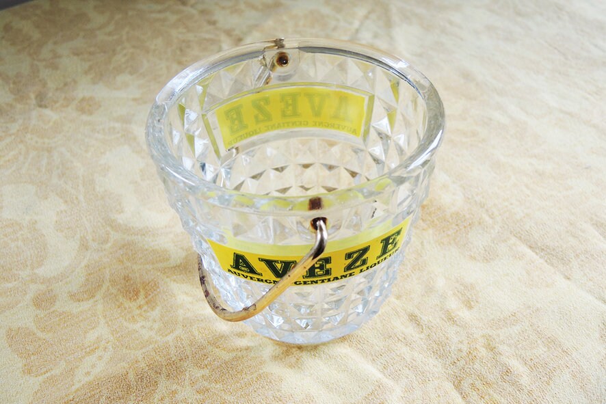 Antique Aveze Glass Ice Bucket