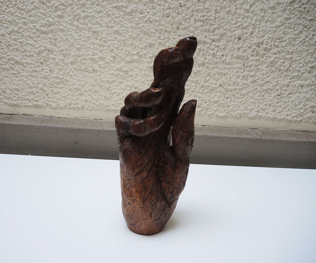 French Solid Wood Hand Sculpture Etsy