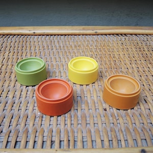 Vintage French Stackable Tupperware Plastic Egg Cups