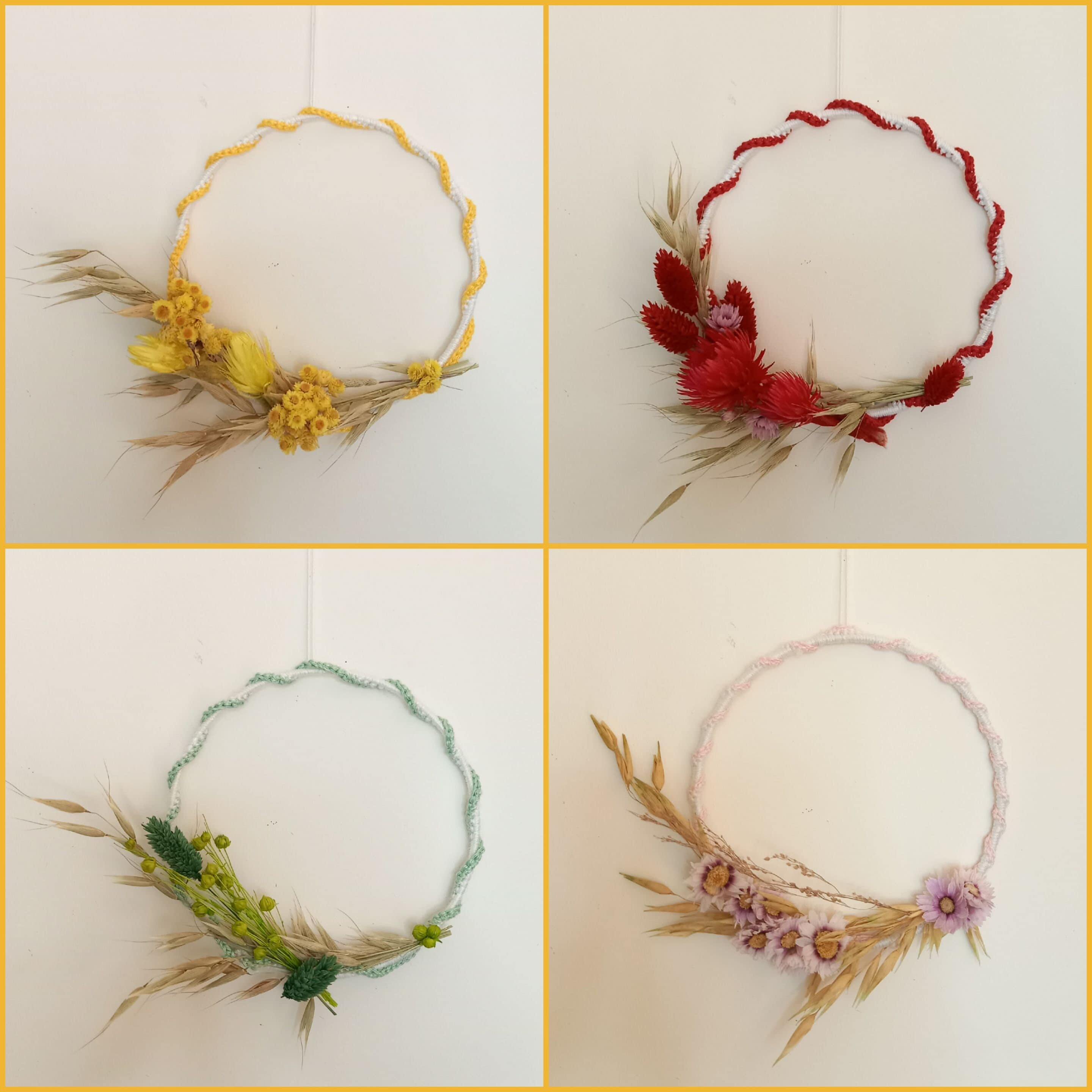 Couronne de Fleurs Séchées