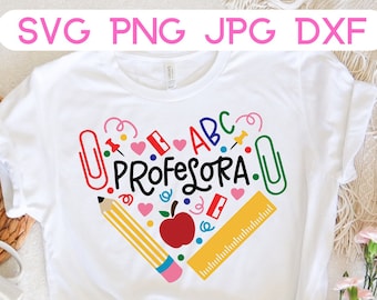 Profesora svg | Spanish png | Spanish Teacher svg | Spanish svg Designs for School | Spanish Teacher png | Spanish School svg |