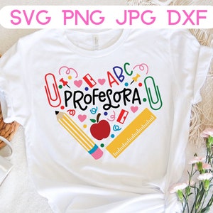 Profesora-svg | Spaans png | Spaanse leraar SVG | Spaanse SVG-ontwerpen voor school | Spaanse leraar png | Spaanse School-svg |